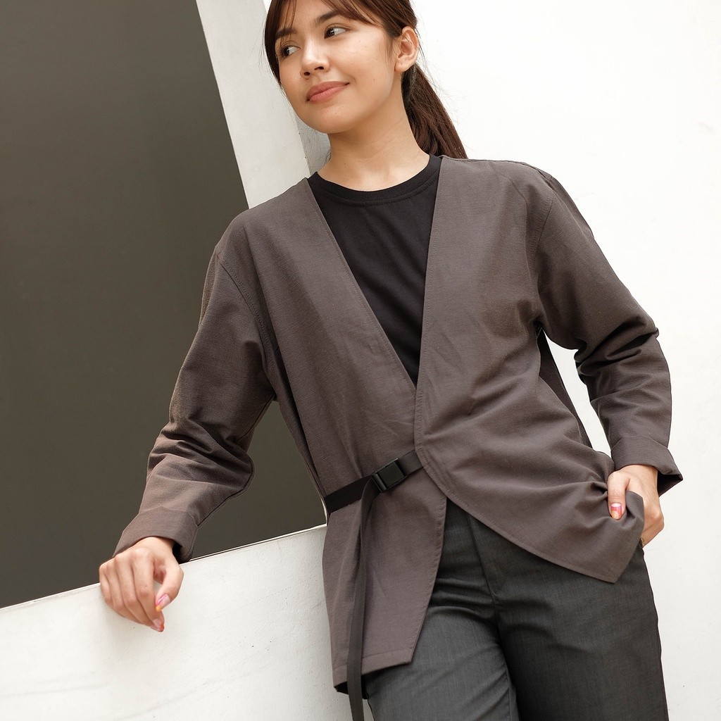 [HEAT IT UP] THE NEWEST Simply Outfit - Article 191 - Unisex Outer (Dark Grey)