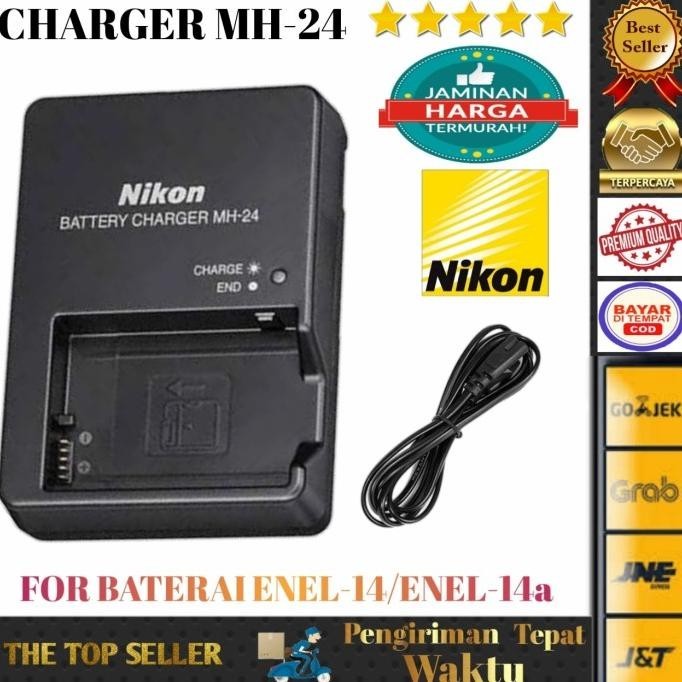 Baru CHARGER NIKON D3100 CES D3200 D3300 CAS D5100 D5200 D5300 MH 24 ..