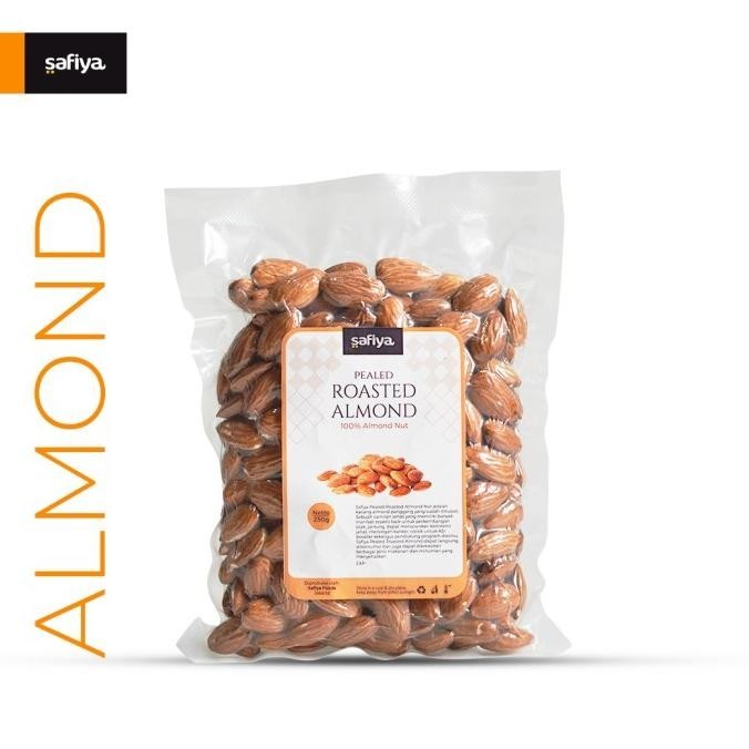 

New Sale Kacang Almond Kupas Roasted Whole 250 Gram Authentic Safiya Food Limited Edition