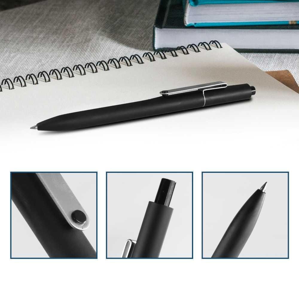 

Pena Pulpen Gel 0.5mm Soft Touch Metal Clip Tinta Hitam - KCM4