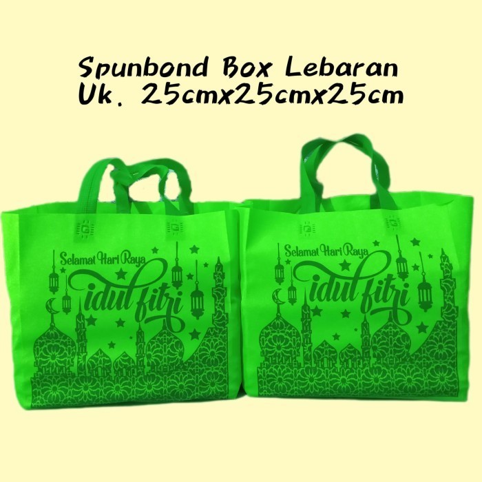 /////] TAS LEBARAN KOTAK NASI/ TAS KAIN SPUNBOND IDUL FITRI