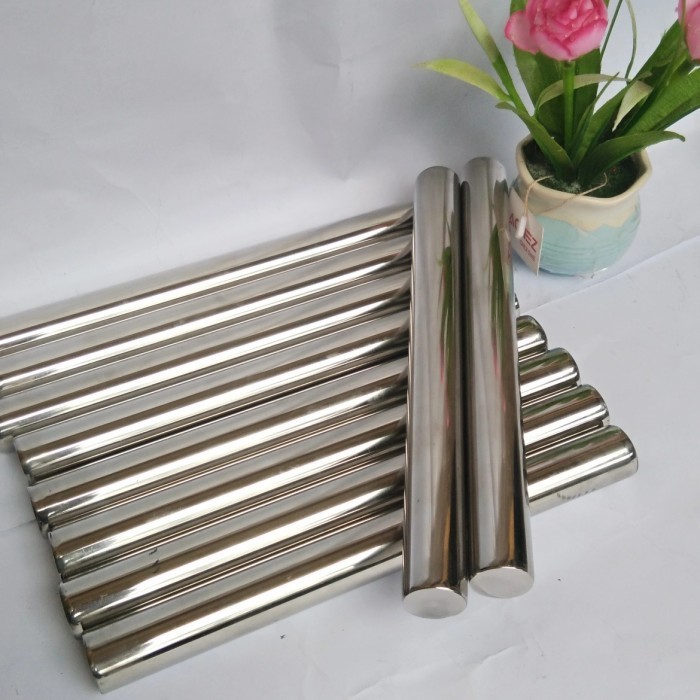 

1 Pcs Rolling Pin Penggiling Adonan Kue Ukuran 25 Cm Bahan Stainless