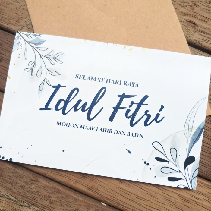 

Kartu Ucapan Lebaran Idul Fitri Lipat 2 Plus Amplop Kraft L426