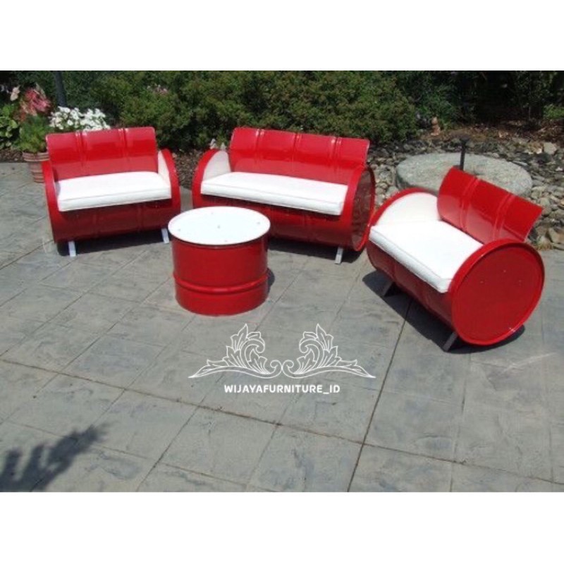 set kursi sofa drum 3 sofa 1 meja sofa unik terbaru termurah terlaris