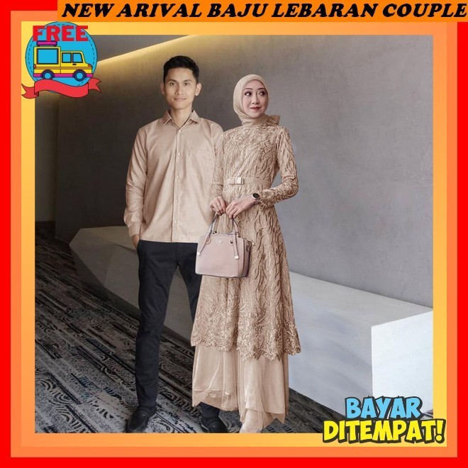Abaya Pesta Mewah Elegan Gamiz Muslimah Buju Ganis Kapel Pasangam Kekinian Baju Lebaran Couple Pasan
