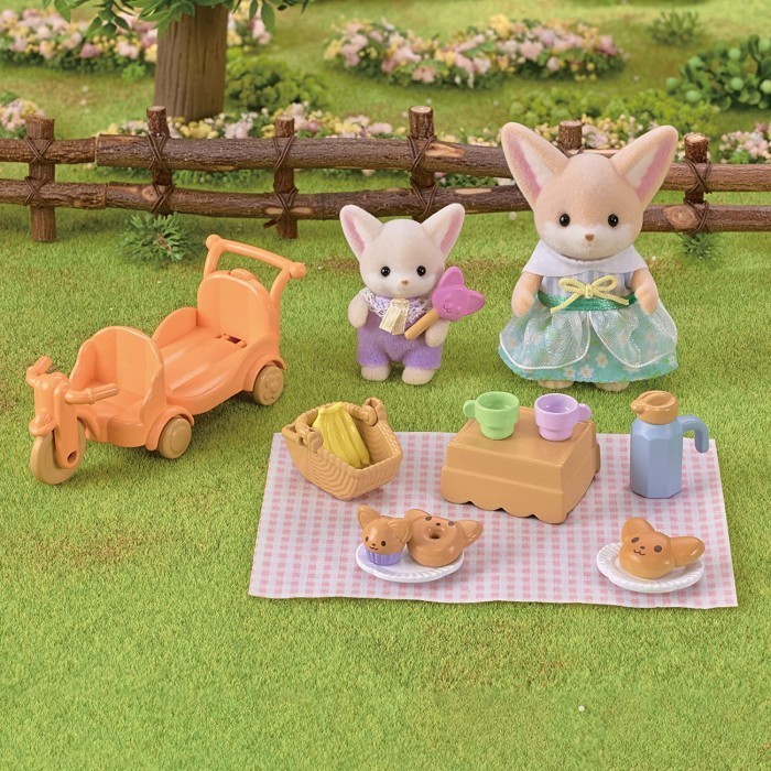 Best Sylvanian Families 5698 Sunny Picnic Set -Fennec Fox Sister & Baby- Gratis Ongkir