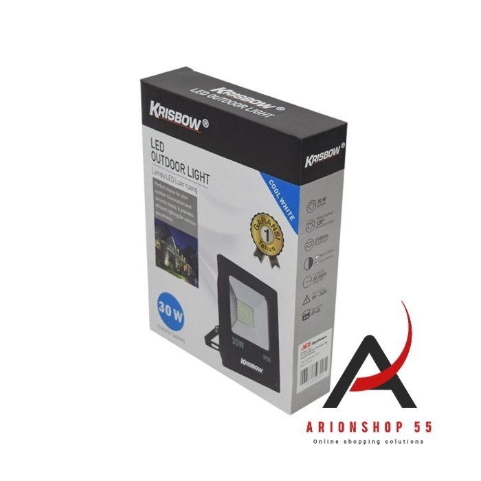 yang dicari@@@@] Krisbow Lampu Sorot Led Outdoor 30watt 6500k - Cool Daylight/Putih
