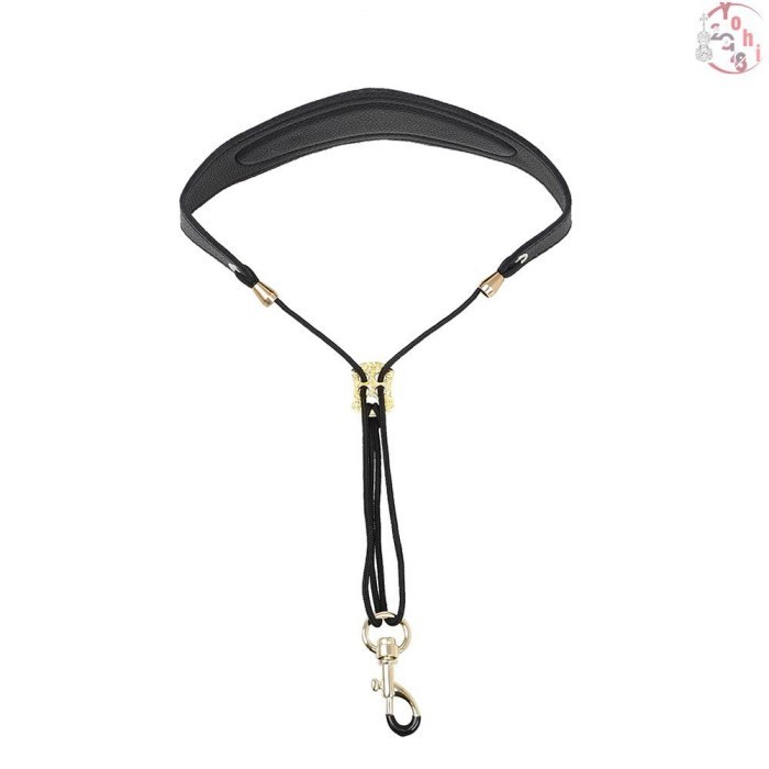 cusss order] Saxophone PU Leather Shoulder Strap Soft Neck Strap Padded for Sax