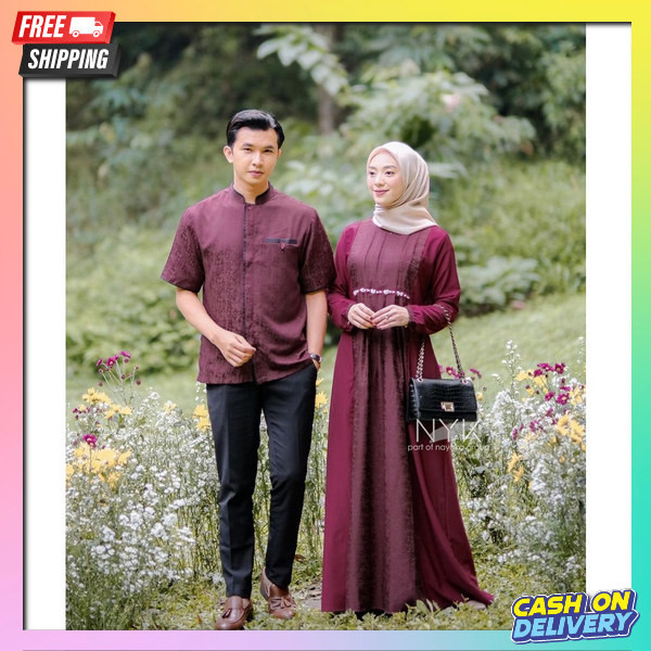 Gsmis Pasangan Buju Muslimah Kekinian Sarimbit Buju Muslimah Gamis Murah Couple Kondangan Capel Mewa