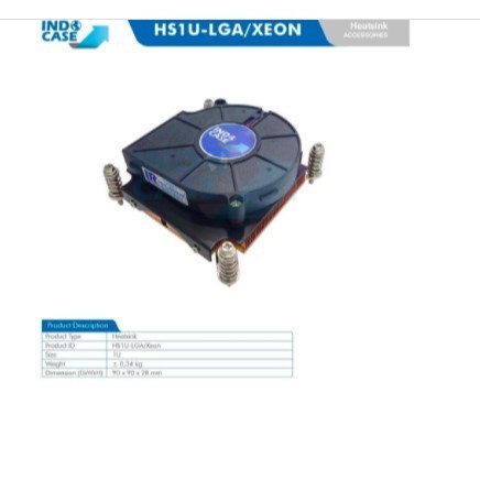 New Heatsink 1U For Processor Intel Lga Cooling Cooler Fan Hs1U-Lga/Xeon Gratis Ongkir