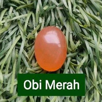 Bacan Obi Merah Kristal Kaca Giwang