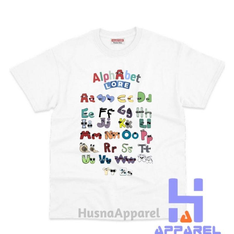 Baju Anak Kaos Anak Alphabet Lore