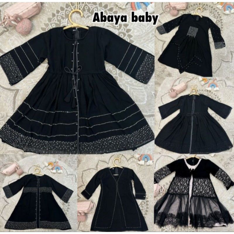 Abaya Hitam Baby Baju Muslim Bayi Baju anak Gamis Anak Murah