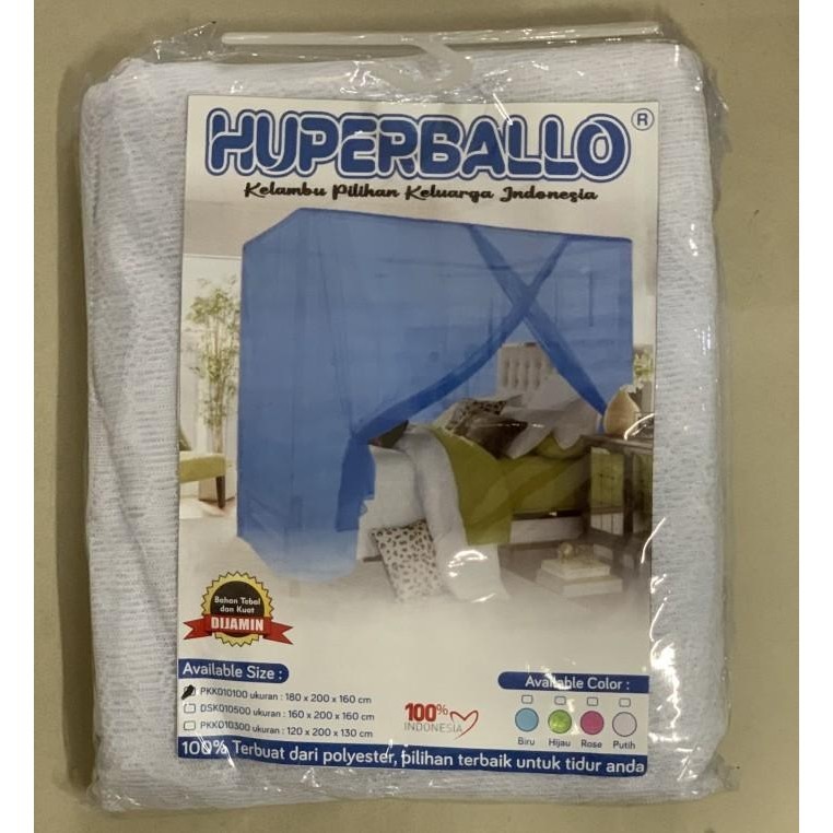 KELAMBU TIDUR ANTI NYAMUK POLOS 180X200X160 BAHAN TEBAL DAN KUAT