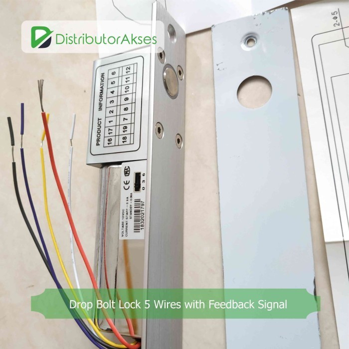 READY Dropbolt 5 kabel electric lock Drop Bolt Dead Bolt 5 wires kabel