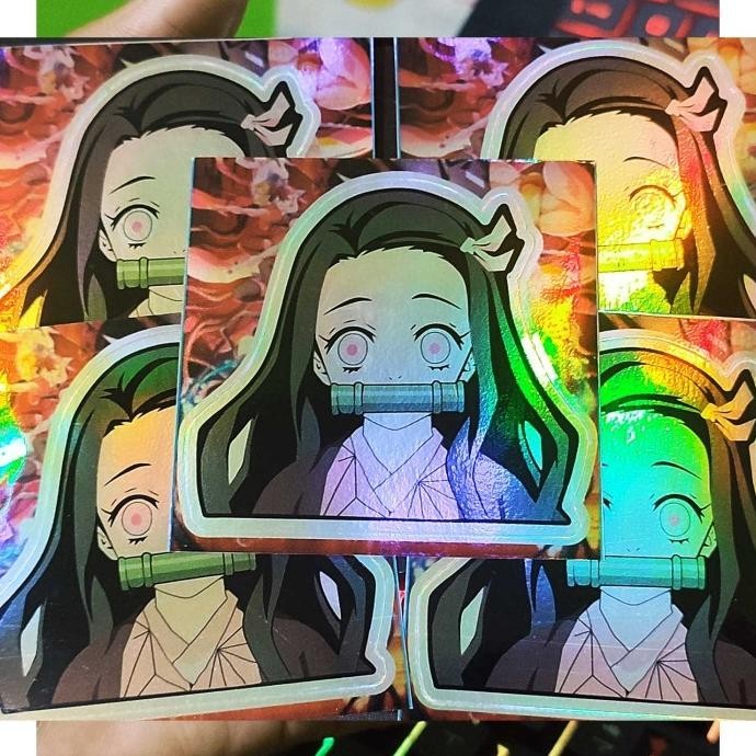 

STICKER STIKER HOLOGRAM ANIME -KIMETSU NO YAIBA NEZUKO - STIKER LAPTOP SKIA OFFICIAL