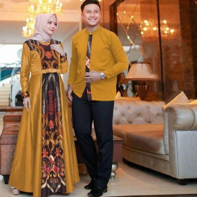 Sarimbit Lebaran 2024 Couple Keluarga Gamis Kopel Wanita Sarimbitan Seragam Family Anak Ibu Baju Pas
