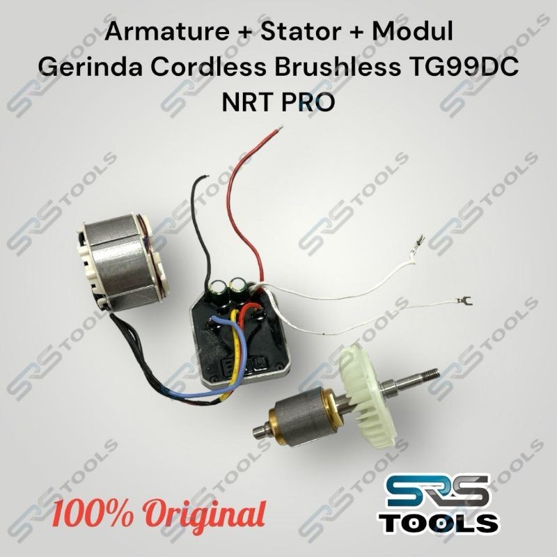 1 Set Dinamo Motor + Modul Panel Mesin Gerinda Cordless Brushless 20V TG 99 DC / Sparepart Gurinda C
