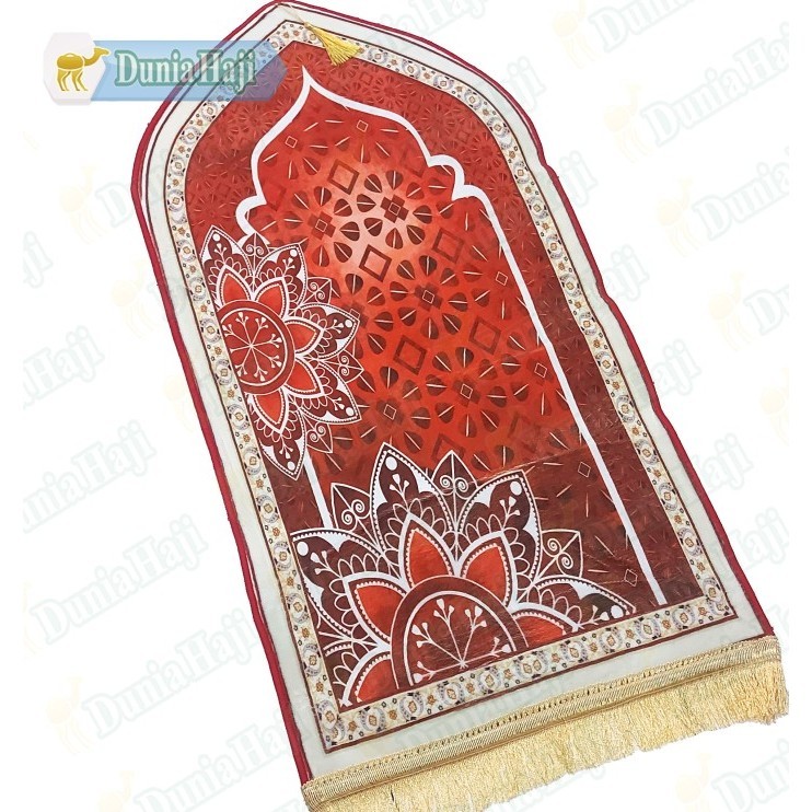 monggo] Sajadah Tanggung Kuncir Bulu 53x105cm Anti Licin Slip Tebal Turki Midi
