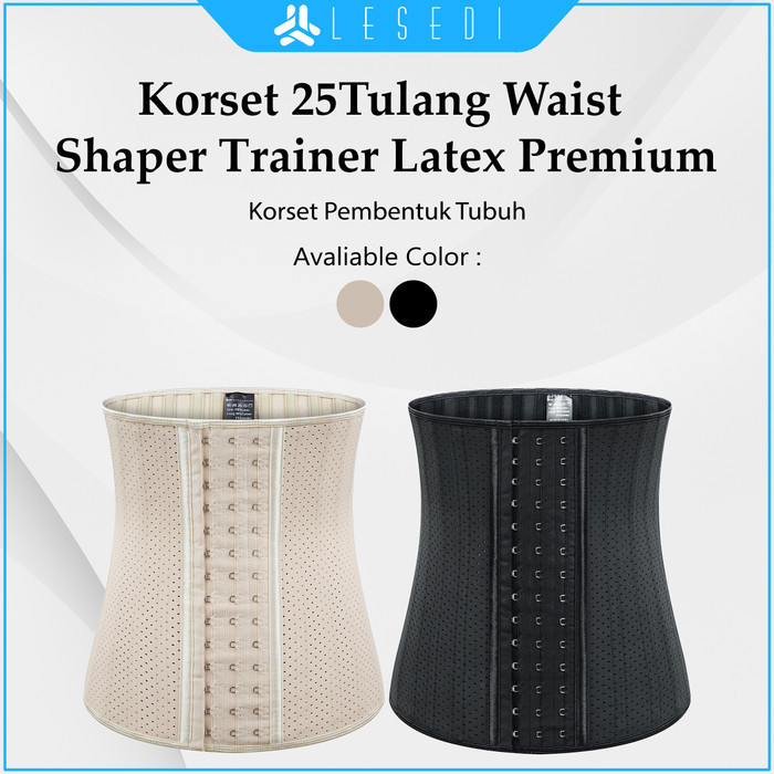 Korset Pinggang Wanita Gecil Perut Bahan Latex 25 Tulang
