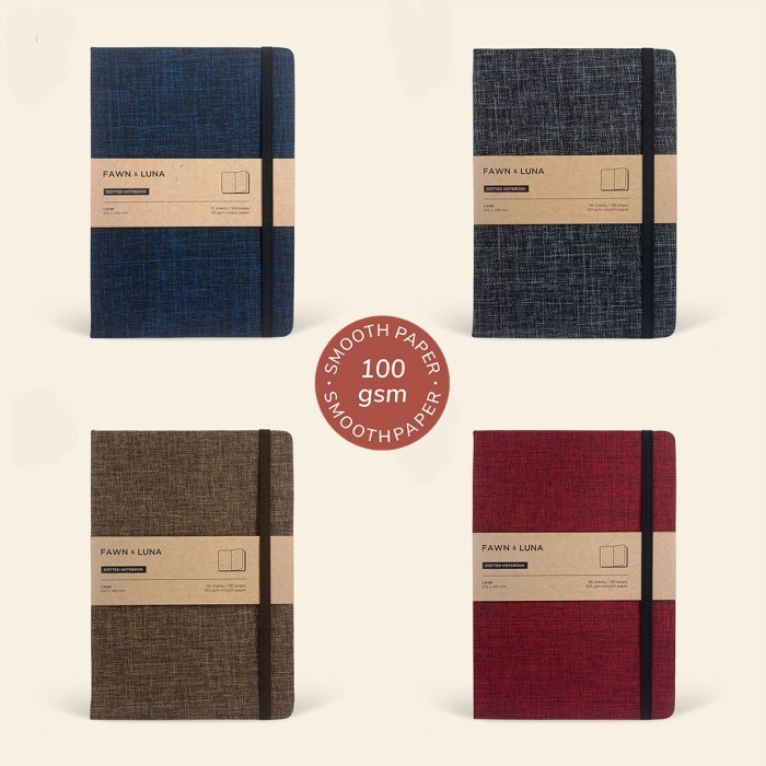 

Cantik Notebook Large A5 - Smooth Paper 100 Gsm - Woven Fabric Collection Terlaris