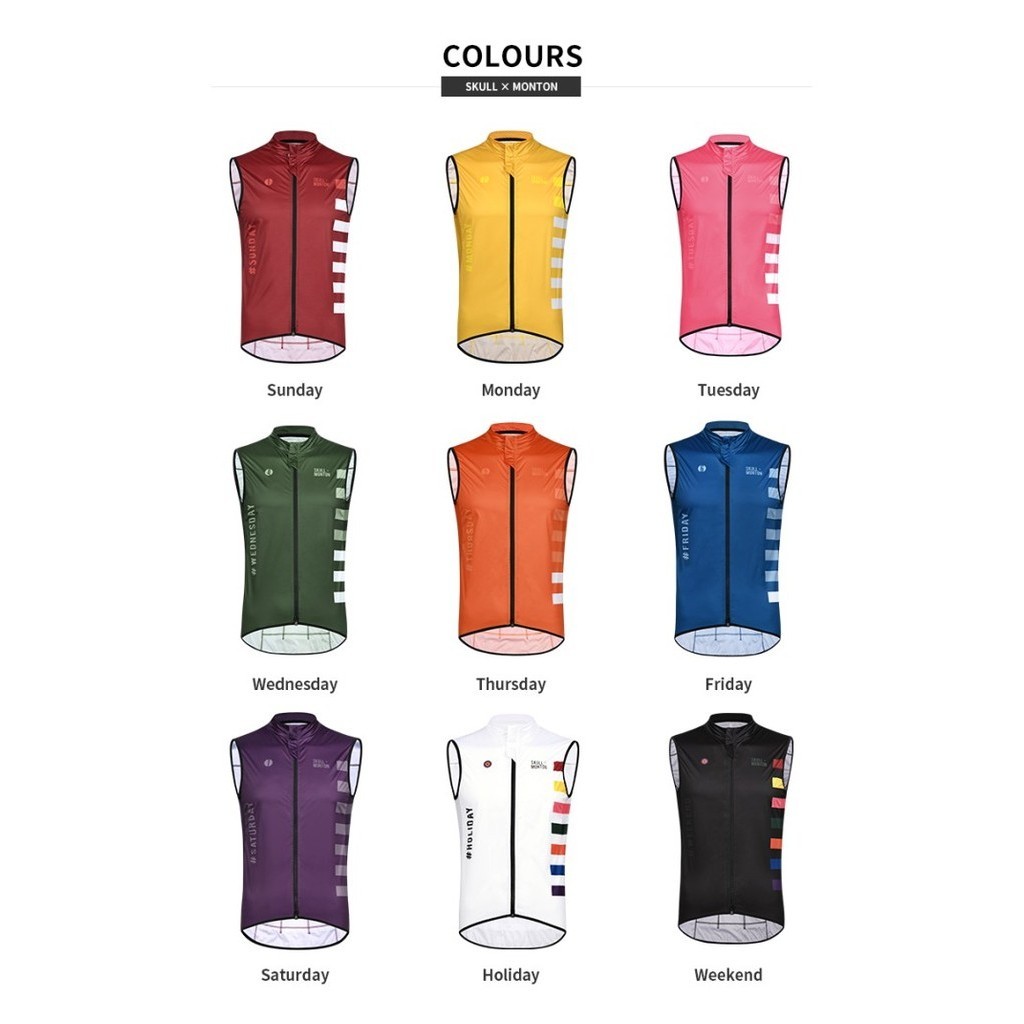 Monton Skull Cycling Vest Gilet Windproof / Rompi Sepeda