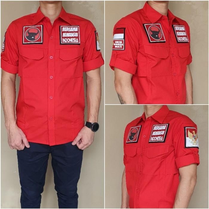 Emblem Patch Kemeja Partai Pdip Kualitas Premium