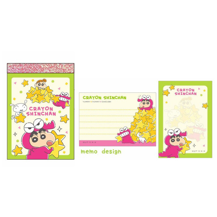 

Terbatas Mini Memo Pad Crayon Shinchan Himawari Shiro Chocobi Limited Edition Promo