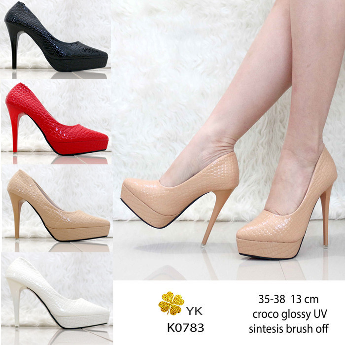 Ykshoes 0783 High Heels 13Cm Pump Shoes 13 Cm Heels Merah Cok