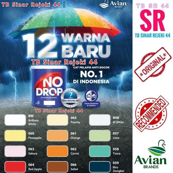 12 Warna Baru No Drop Pail 20 Kg Cat Pelapis Anti Bocor Avian Brands Gratis Ongkir
