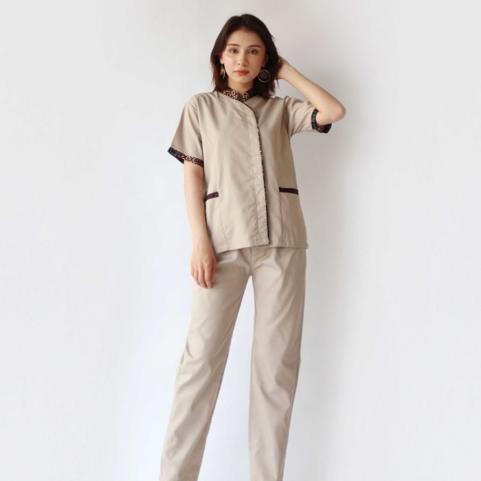 [Renne] Baju Seragam Baby Sitter Batik Series / Baju Klinik