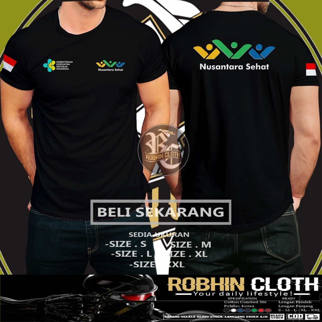 Kaos Baju Nusantara Sehat KKRI Logo DB Kaos Distro