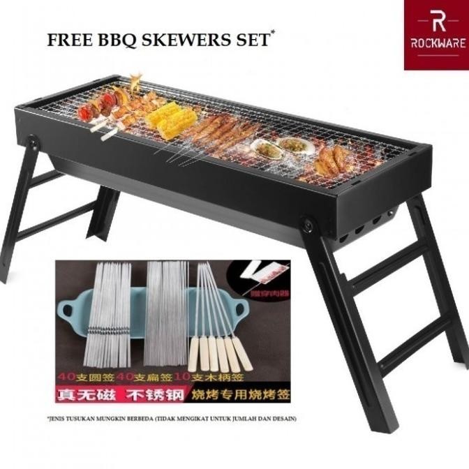 Good Rockware Rw-Bbq02 - Alat Panggang Barbecue Portabel Free Set Nanggela.Official