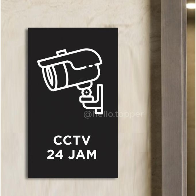 

New - CCTV 24 Jam Acrylic Modern 15x25 | Sign Board Acrylic | Papan Sign .,