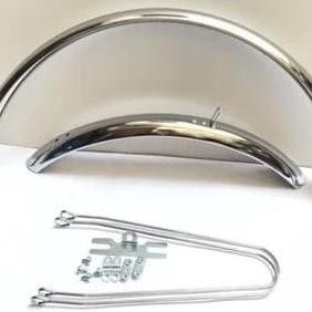 Kekinian - spakbor slebor sepeda ukuran 24 26 chrome stainless - 26