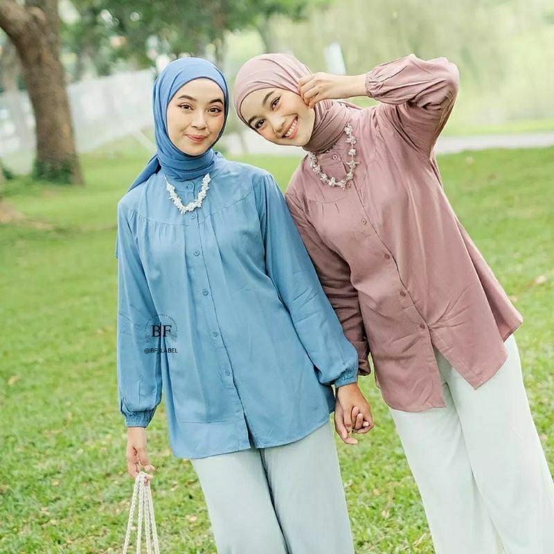 Promo Mega Sale 2.2 // Lalisa Top - Kemeja Rayon Premium Kemeja Basic Murah Korean Style