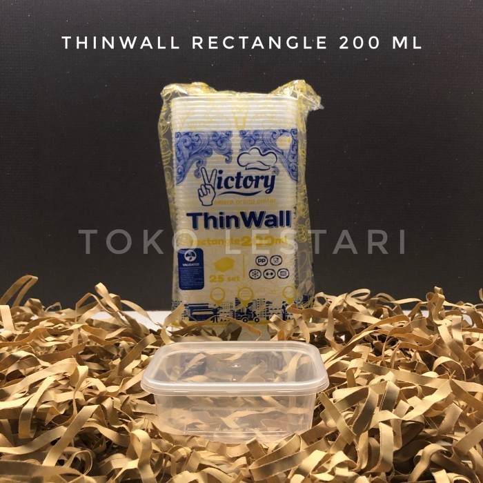 

$$$$] Thinwall Kotak Rectangle 200 ml untuk Kotak Plastik Puding Dessert Kue