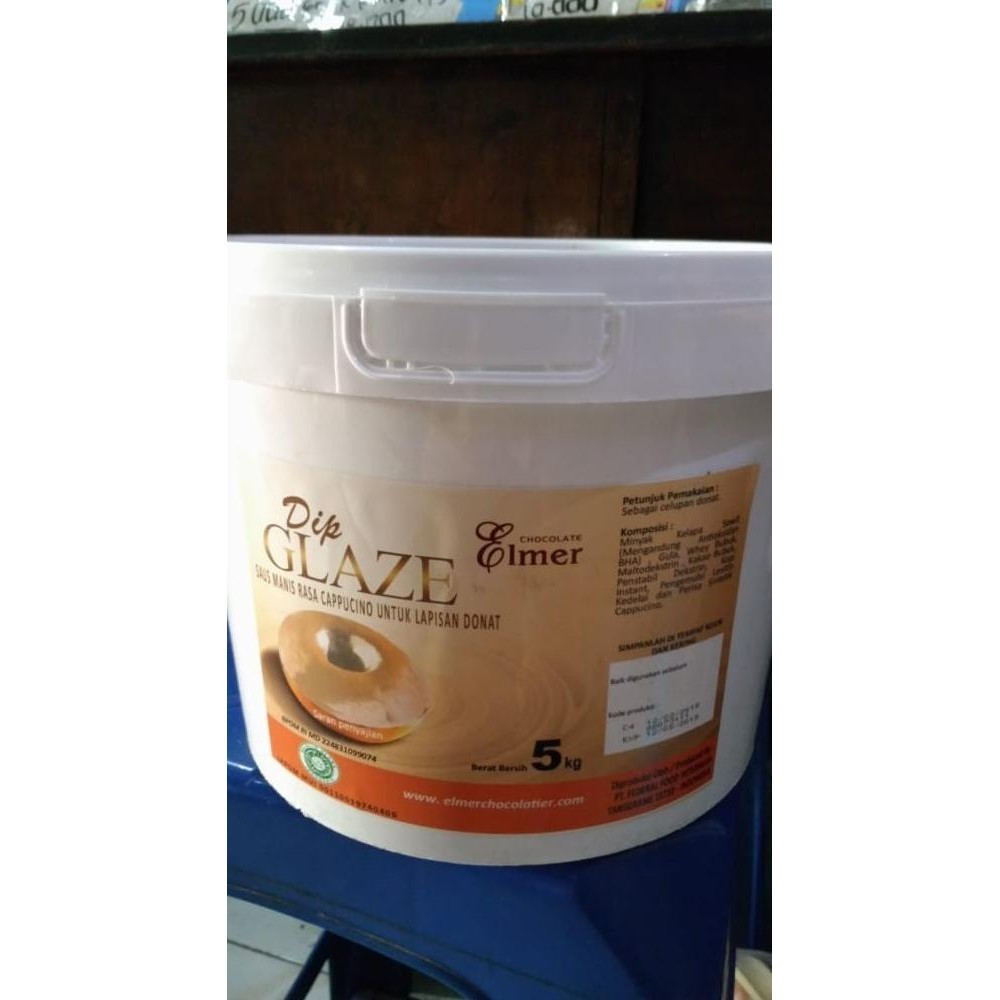 

Ready Elmer Dip Glaze - Topping Donat Cappucino 5Kg - Gosend Only!!! - kuigrocery