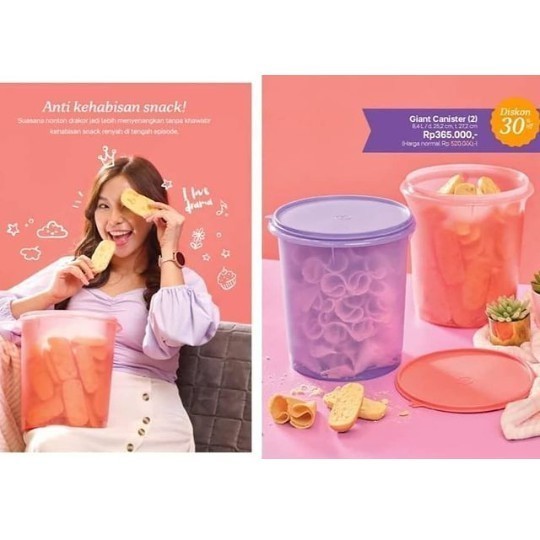 Hariya Giant Canister Besar 8,4L Warna Gold Toples