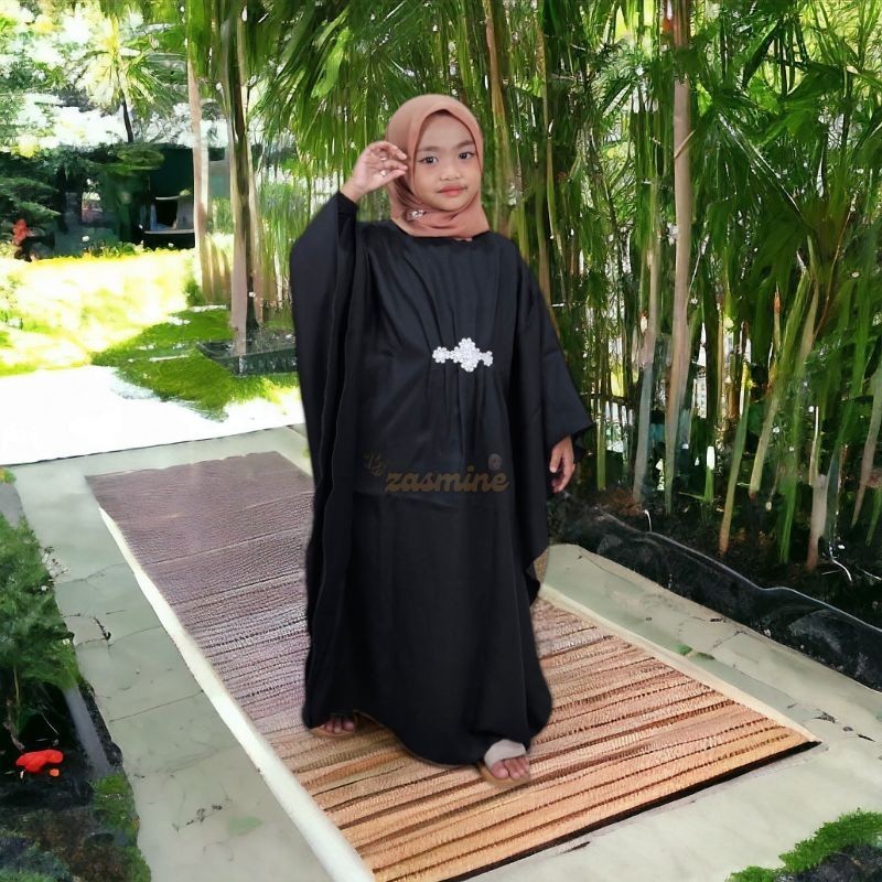 Kaftan Anak Perempuan 12 Thn Umur 5 6 Tahun 8 9 2 3 4 Syari Set Keftan Hijab Khimar Abaya Remaja Mid