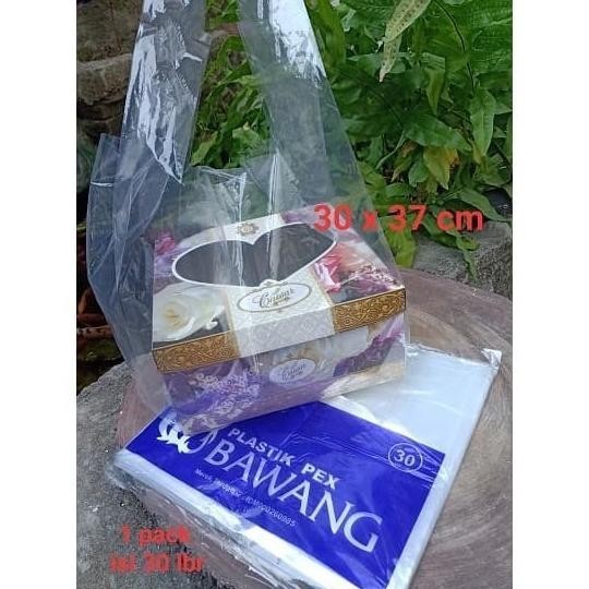 paling diminati] Kresek PEX Bawang / PP Bening merk bawang uk. 30 dan 35