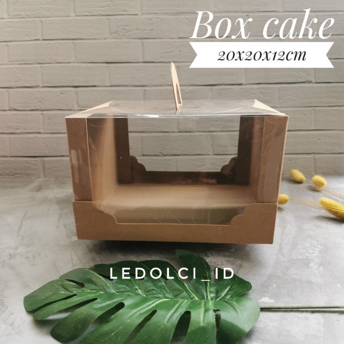 

<<<<<] (5 PCS) 42012 BOX CAKE DUS KUE KRAFT MIKA TEMBUS PANDANG S 20x20x12