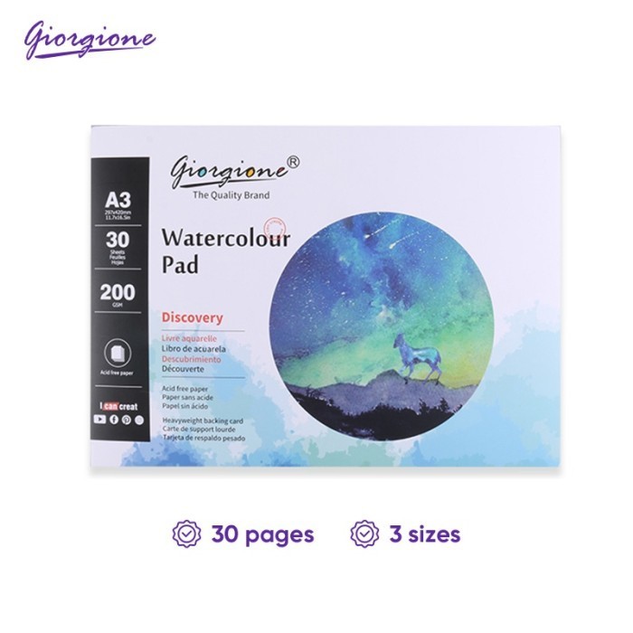 

Mudah Terlaris_123 Giorgione Kertas Cat Air Watercolor Paper Pad A3/A4/A5 Hot Sale