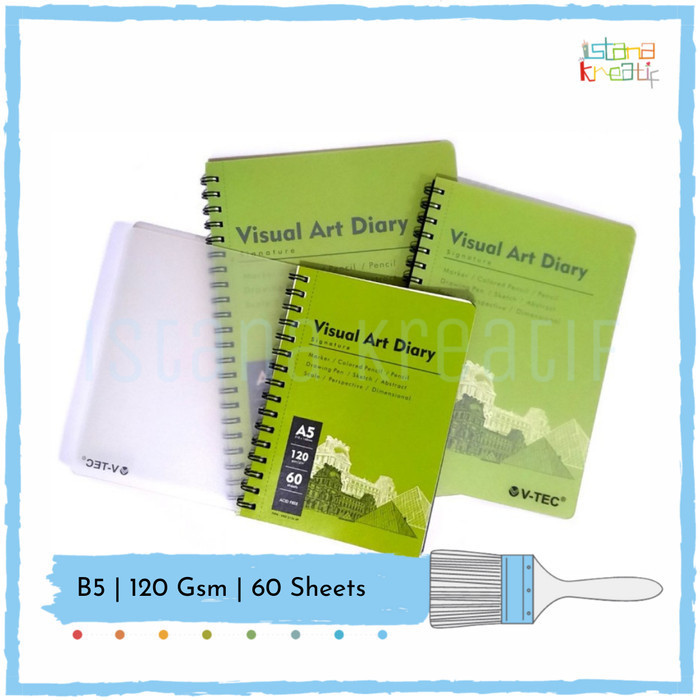 

Produk Unggulan V-Tec Visual Art Diary Spiral Sketchbook B5 | 60 Lembar | 120 Gsm Promo