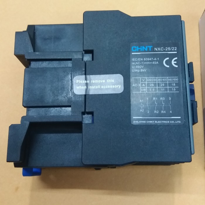 Chnt Contactor 2No 2Nc 40A 220V/Kontaktor 2No 2Nc 40A 220V Chnt