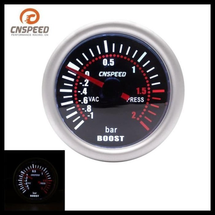 Terbaru (Ks)Ready Cnspeed Gauge Meter Turbo Boost Vacuum 52 Mm 1-2 Bar Untuk M Promo Terlaris