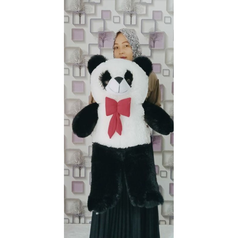 Boneka teddy bear Hitam putih 85cm