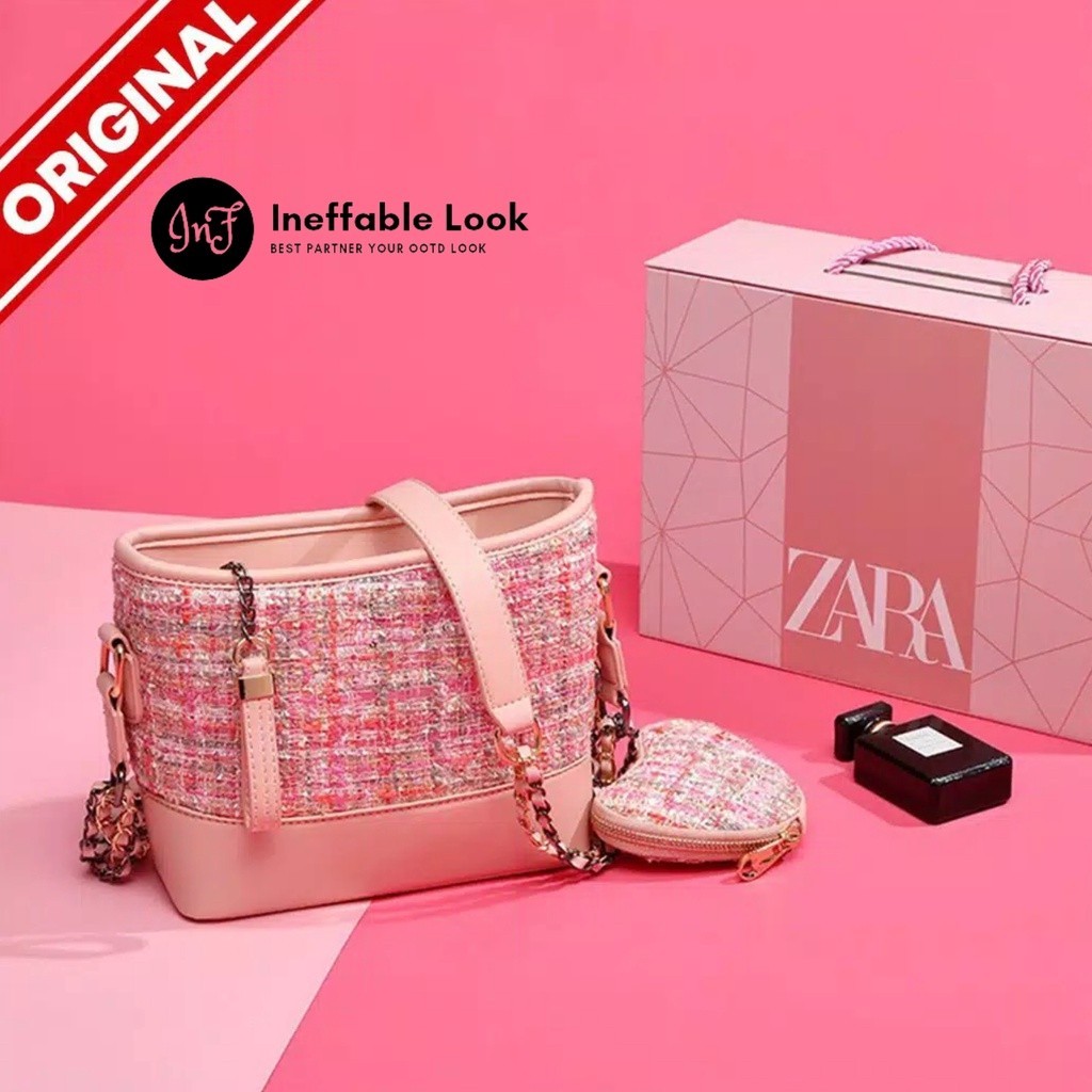 [BEST DEAL] Tas selempang wanita tas wanita terbaru Zara Giftset Box Gabrielle Love Special Edition