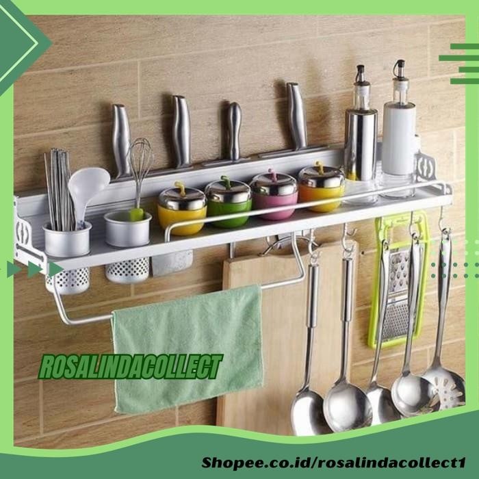 RAK MULTIFUNGSI DAPUR ,RAK TEMPEL DINDING FULL ALUMINIUM BEST QUALITY PRODUCT 