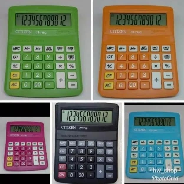 

Kekinian - KALKULATOR CITIZEN CT 718 WARNA . KALKULATOR MEJA DAGANG !!